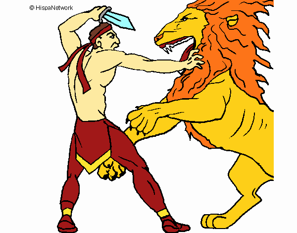 Gladiador contra león