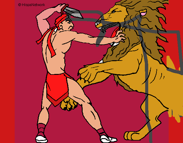 Gladiador contra león