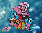 Gumball y amigos contentos