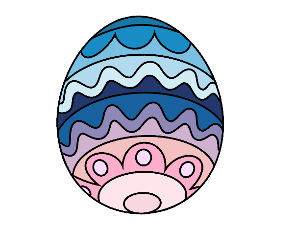 el huevo de color azul