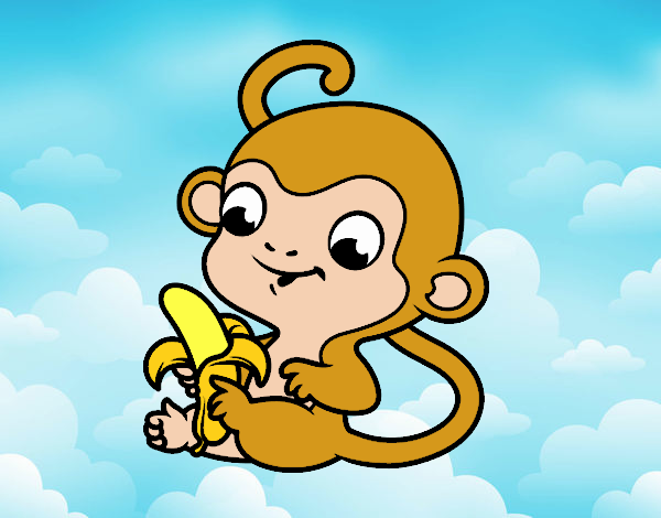 Monito con plátano