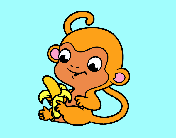 Monito con plátano