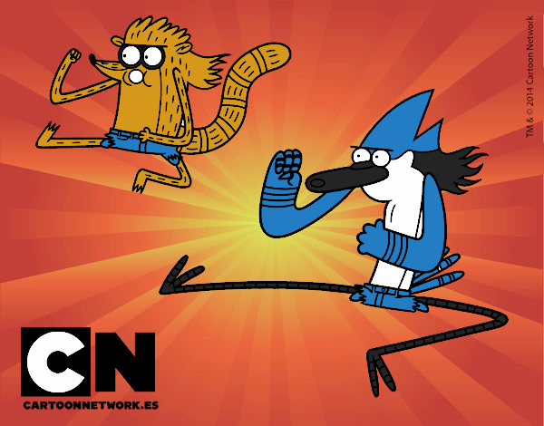 Mordecai y Rigby karatekas