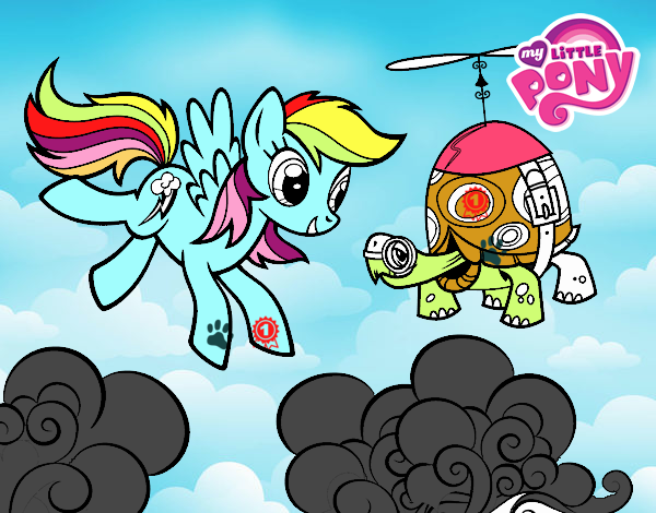 Rainbow Dash y la tortuga tanque