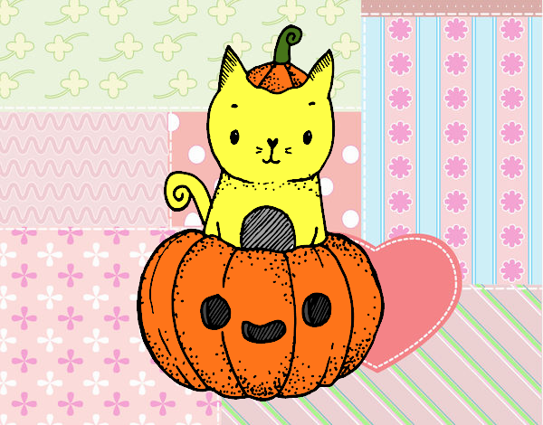 Un gatito de Halloween