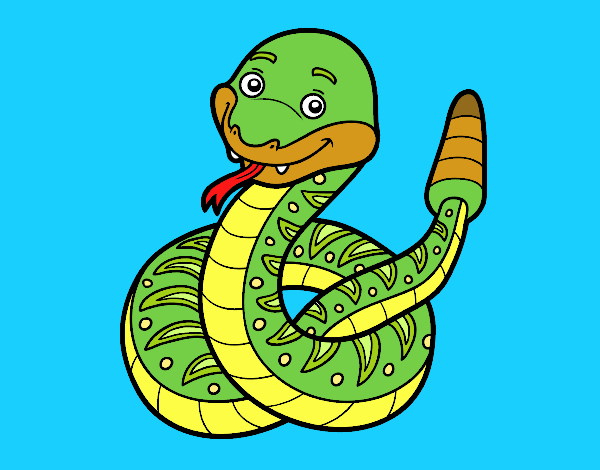 Una serpiente de cascabel