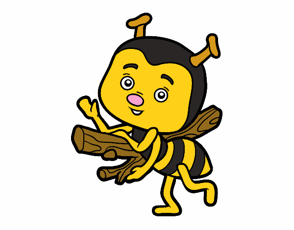 abeja  saludando