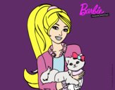 Barbie con su linda gatita