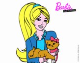 Barbie con su linda gatita