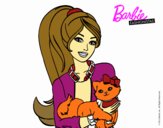 Barbie con su linda gatita