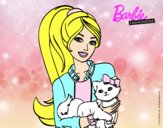 Barbie con su linda gatita