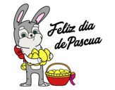 Conejo con muchos huevos de Pascua