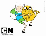 Finn y Jake abrazados