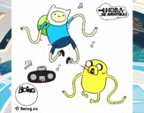 Finn y Jake escuchando música