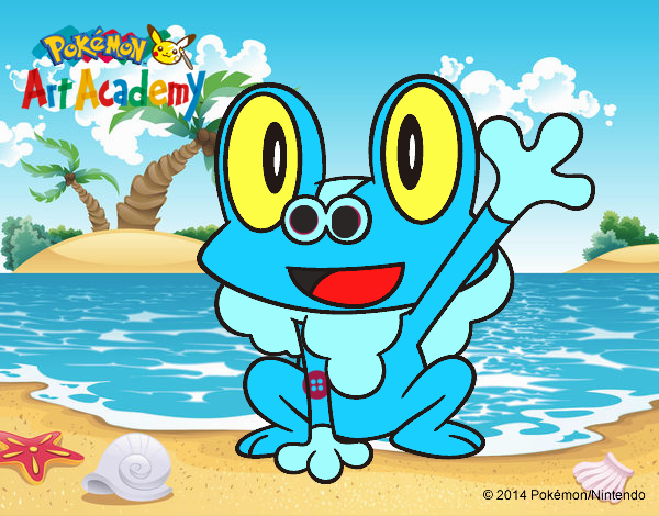 Froakie saludando