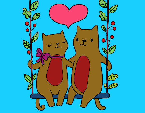 Gatitos enamorados