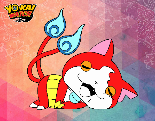 jibanyan acostado 