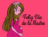 Mamá embarazada en el día de la madre