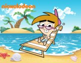 Padrinos Mágicos - Timmy tomando el sol