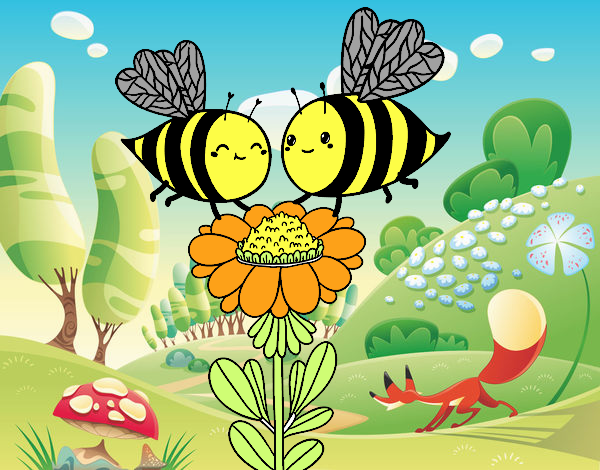 Pareja de abejas