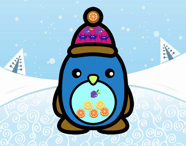 Pingüino navideño