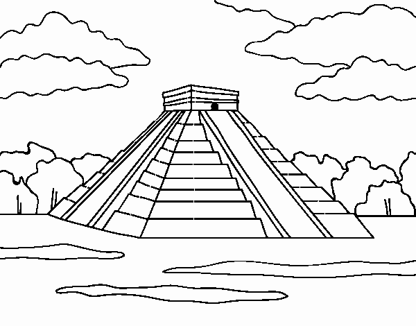 Dibujo de Pirámide de Chichén Itzá pintado por en  el día  07-09-20 a las 20:37:39. Imprime, pinta o colorea tus propios dibujos!