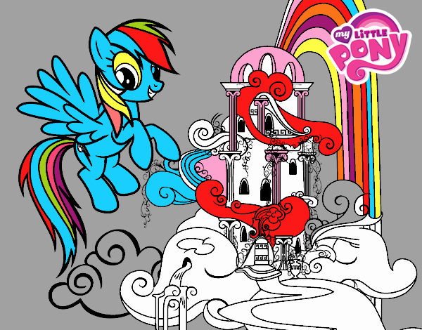 Rainbow Dash en su palacio