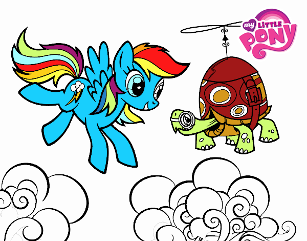 Rainbow Dash y la tortuga tanque