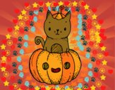 Un gatito de Halloween