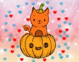 Un gatito de Halloween