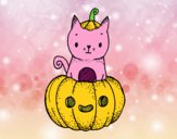 Un gatito de Halloween