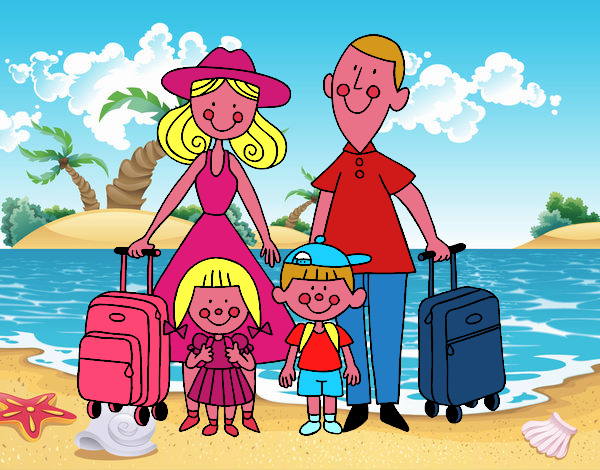 Una familia de vacaciones