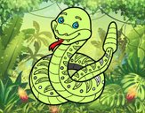 Una serpiente de cascabel