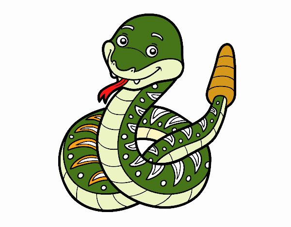 Una serpiente de cascabel