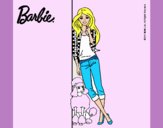 Barbie con cazadora de cuadros