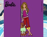 Barbie con cazadora de cuadros