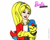 Barbie con su linda gatita