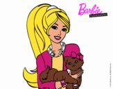 Barbie con su linda gatita