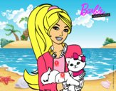 Barbie con su linda gatita