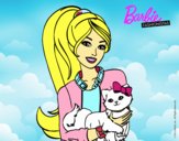 Barbie con su linda gatita