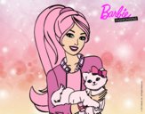 Barbie con su linda gatita