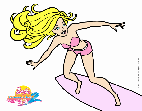 Barbie con su tabla