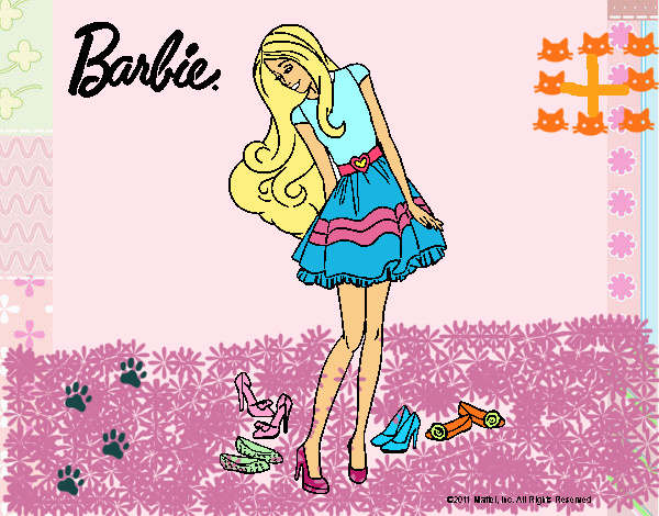 Barbie y su colección de zapatos