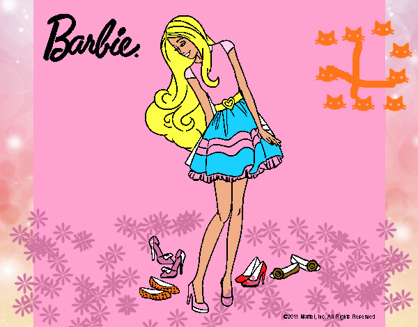 Barbie y su colección de zapatos