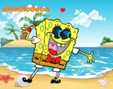 Bob Esponja saludando