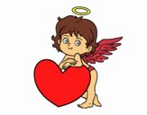 Cupido y un corazón