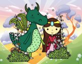 Dragón y princesa