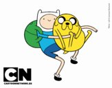 Finn y Jake abrazados