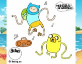 Finn y Jake escuchando música