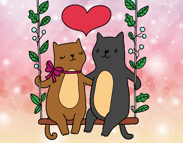 Gatitos enamorados